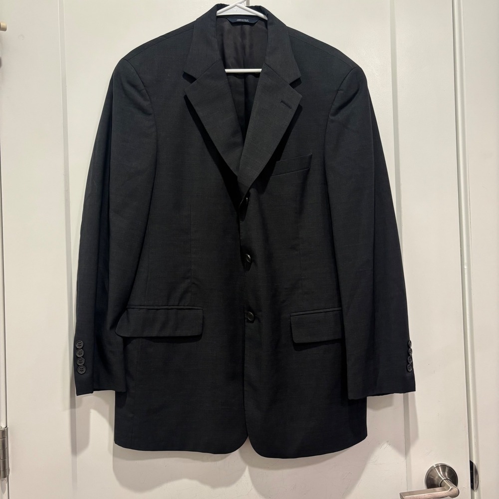 Brooks Brothers Mens Charcoal Grey 3-Button Blazer Sport Coat 40 RG 20166403
